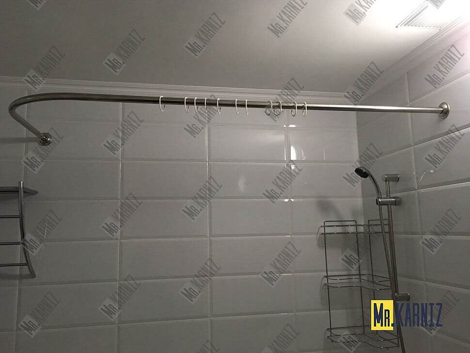 Карниз для ванной Угловой Г образный 120х70 Усиленный 25 мм MrKARNIZ фото 3