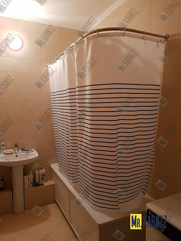 Карниз для ванной Угловой Г образный 120х70 Усиленный 25 мм MrKARNIZ фото 5