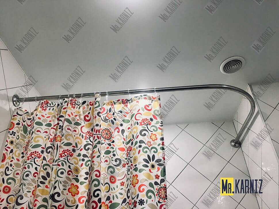 Карниз для ванной Угловой Г образный 120х70 Усиленный 25 мм MrKARNIZ фото 9