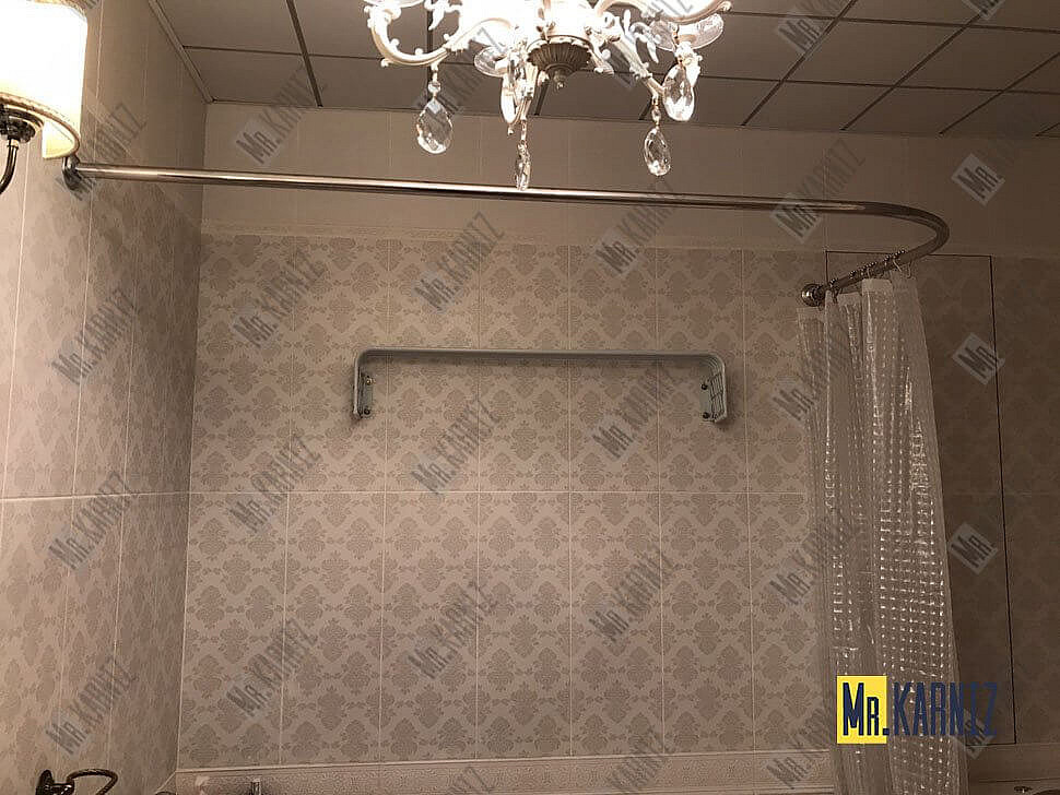 Карниз для ванной Угловой Г образный 120х70 Усиленный 25 мм MrKARNIZ фото 16