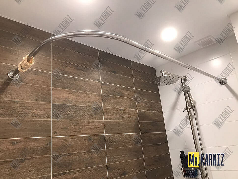 Карниз для ванной Угловой Г образный 120х70 Усиленный 25 мм MrKARNIZ фото 17