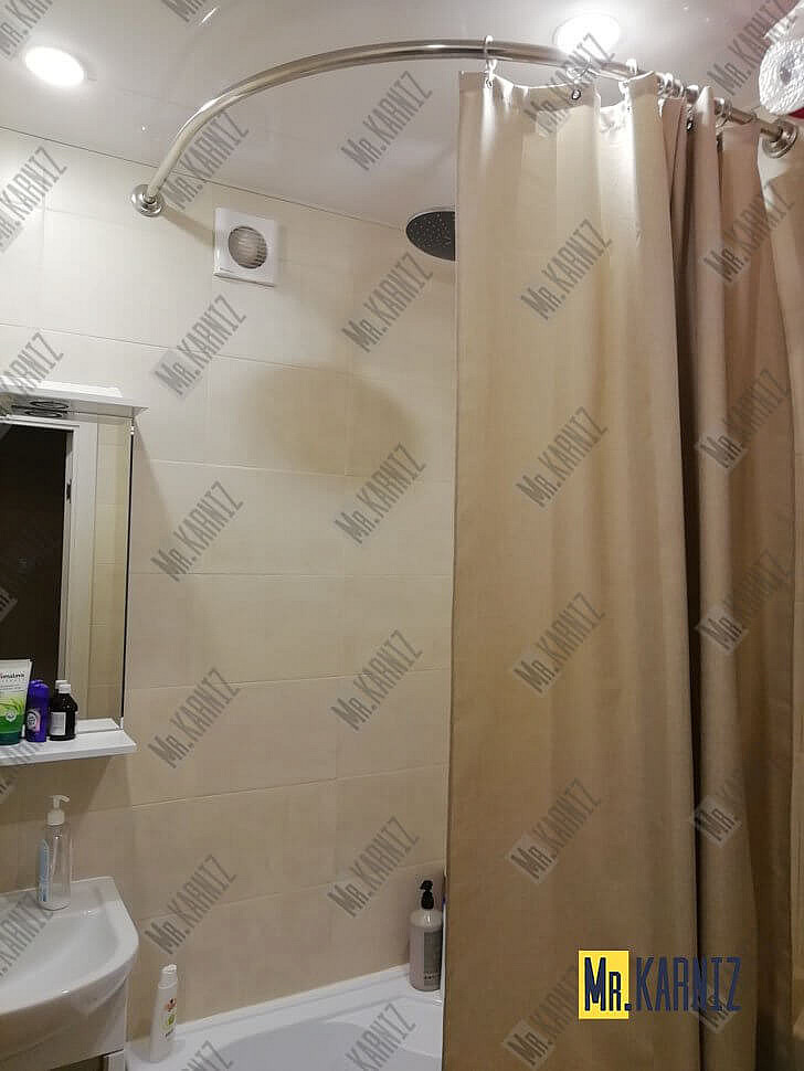 Карниз для душа Угловой Полукруглый 90х90 Усиленный 25 мм MrKARNIZ фото 13