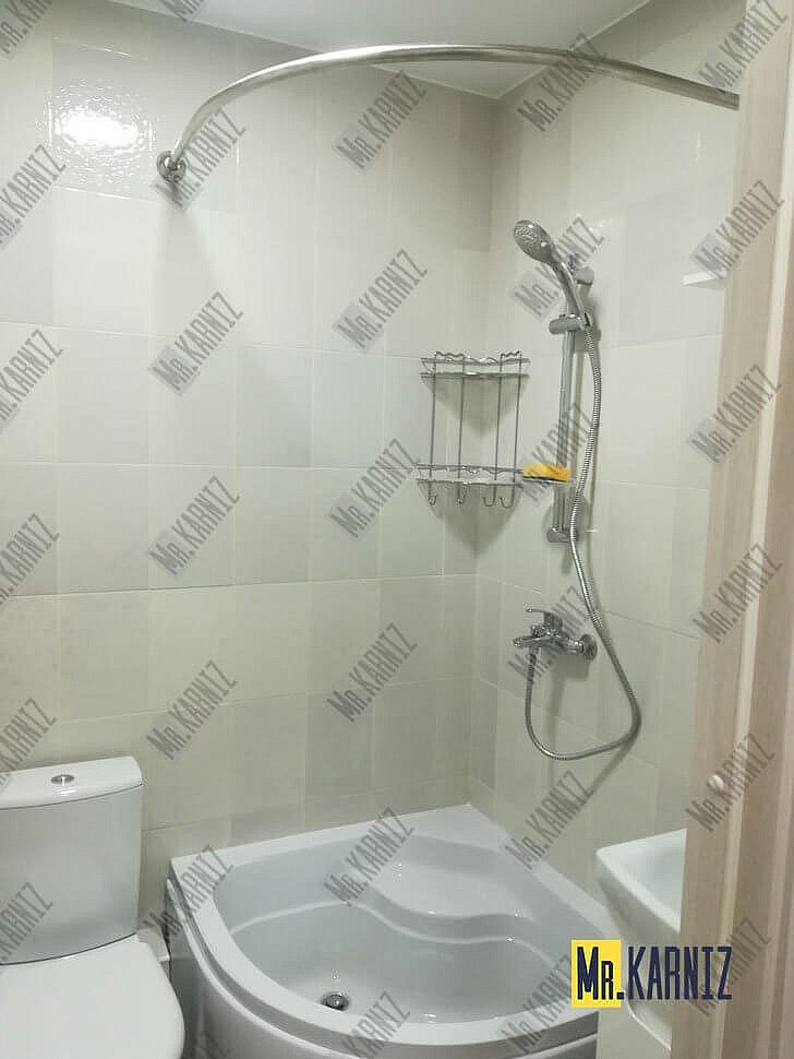 Карниз для душа Угловой Полукруглый 90х90 Усиленный 25 мм MrKARNIZ фото 16