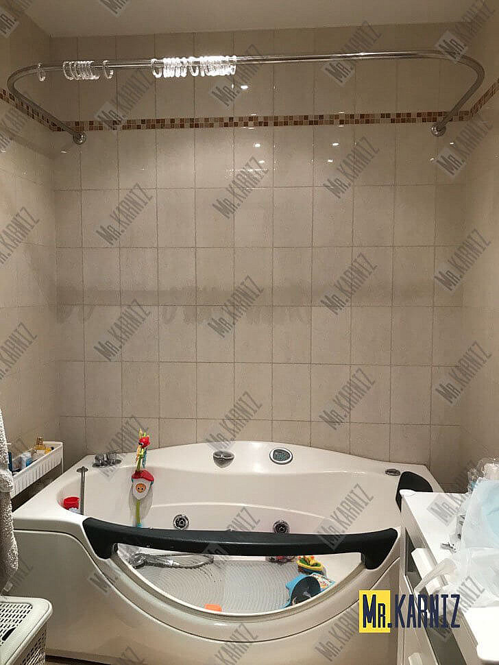 Карниз для ванны Aquatek Мелисса П-образный 180х95 Усиленный 20 мм MrKARNIZ фото 6