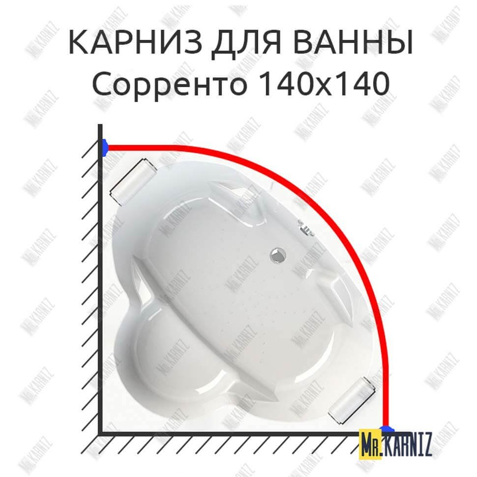 Карниз для ванны Radomir Сорренто 140х140 Усиленный 20 мм MrKARNIZ