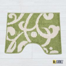 Коврик в туалет Узоры зел/бежевый