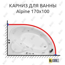 Карниз для ванны Royal Bath ALPINE 170 Усиленный 25 мм MrKARNIZ