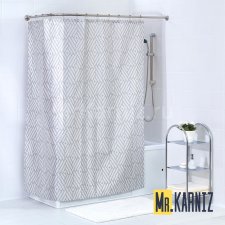 Штора для ванной Жаккард Rhombus Eyes