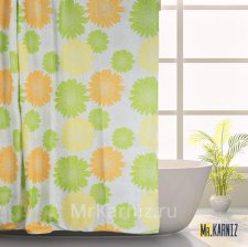 Штора для ванной Bursting желтая