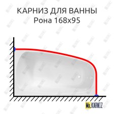 Карниз для ванны Radomir Рона 168х95 Усиленный 25 мм MrKARNIZ