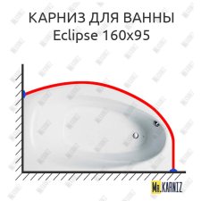 Карниз для ванны Balteco Eclipse 160х95 Усиленный 25 мм MrKARNIZ
